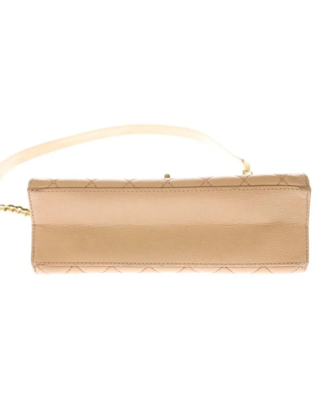 Chanel 2.55 Chain Shoulder Bag Pink Beige Calf Leather Gold